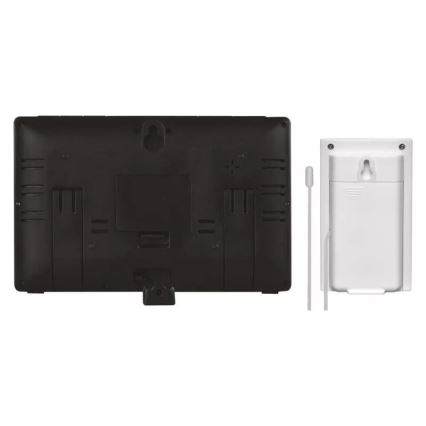 Wireless weather station with an alarm clock 3xAAA svart