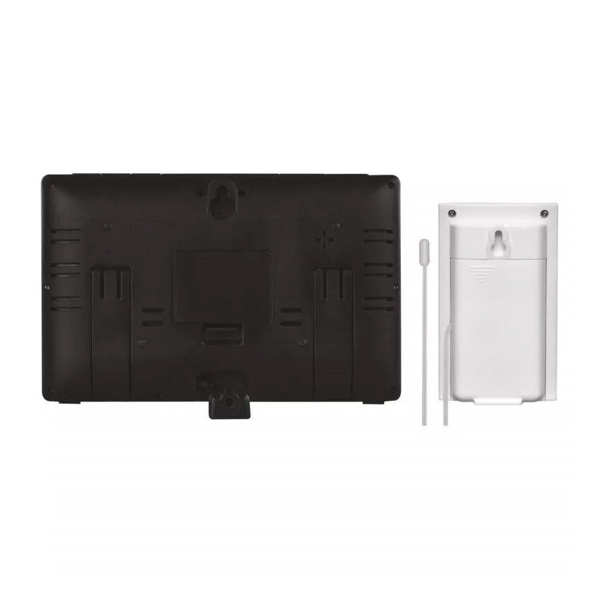 Wireless weather station with an alarm clock 3xAAA svart
