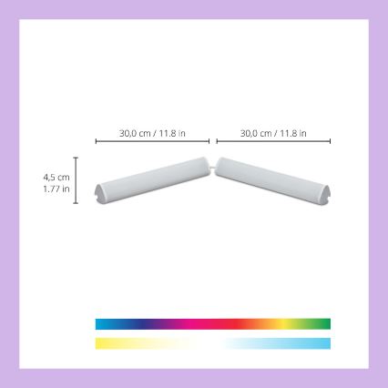 WiZ - KIT 2x LED RGBW Ljusreglerad lampa BAR LED/5,5W/230V 2200-6500K Wi-Fi
