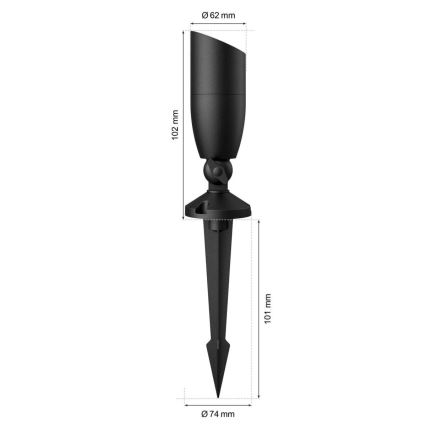 WiZ -KIT 2x LED RGBW Ljusreglerad utomhusbelysning SPOT LED/10W/230V 2700-5000K IP65 Wi-Fi