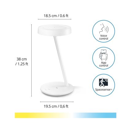 WiZ - LED Dimbar bordslampa PORTRAIT LED/10W/5V Wi-Fi 2700-6500K CRI 90