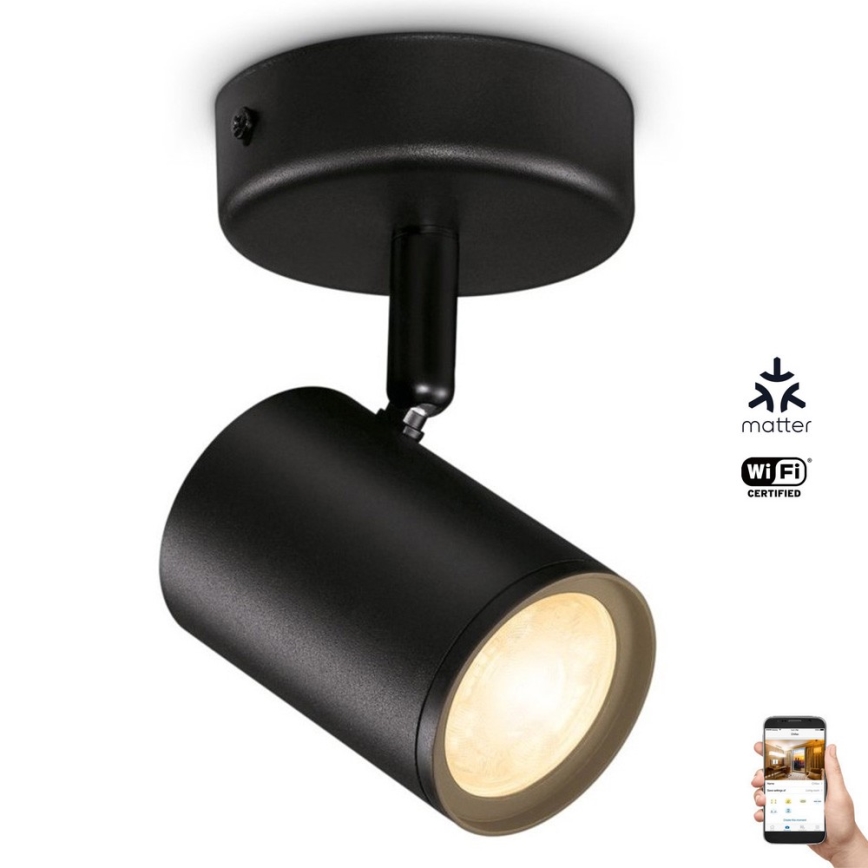 WiZ - LED Dimbar spotlight IMAGEO 1xGU10/4,9W/230V 2700-6500K CRI 90 Wi-Fi svart
