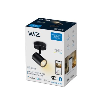 WiZ - LED Dimbar spotlight IMAGEO 1xGU10/4,9W/230V 2700-6500K CRI 90 Wi-Fi svart