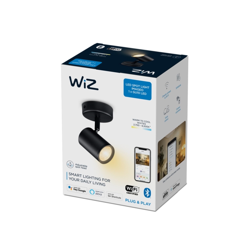 WiZ - LED Dimbar spotlight IMAGEO 1xGU10/4,9W/230V 2700-6500K CRI 90 Wi-Fi svart