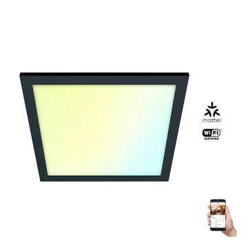 WiZ - LED Dimbar taklampa SUPERSLIM LED/12W/230V svart Wi-Fi