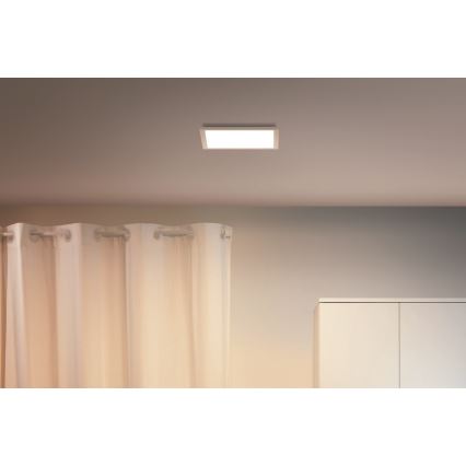 WiZ - LED Dimbar taklampa SUPERSLIM LED/12W/230V 2700-6500K Wi-Fi vit