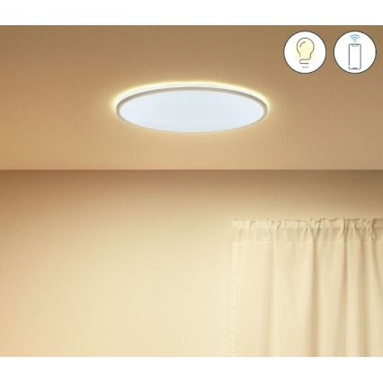 WiZ - LED Dimbar taklampa SUPERSLIM LED/22W/230V 2700-6500K Wi-Fi vit