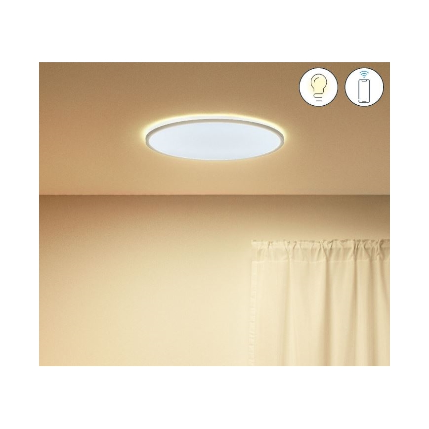 WiZ - LED Dimbar taklampa SUPERSLIM LED/22W/230V 2700-6500K Wi-Fi vit