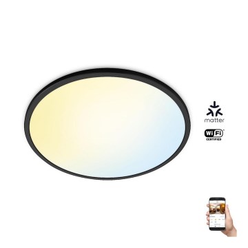 WiZ - LED Dimbar taklampa SUPERSLIM LED/32W/230V 2700-6500K Wi-Fi svart