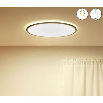 WiZ - LED Dimbar taklampa SUPERSLIM LED/32W/230V 2700-6500K Wi-Fi svart