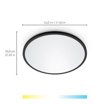 WiZ - LED Dimbar taklampa SUPERSLIM LED/32W/230V 2700-6500K Wi-Fi svart