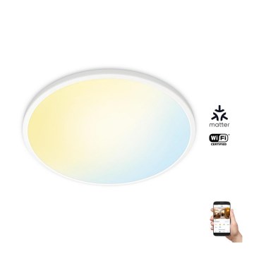 WiZ - LED Dimbar taklampa SUPERSLIM LED/32W/230V vit Wi-Fi