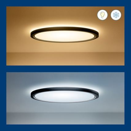 WiZ - LED RGB Dimbart taklampa SUPERSLIM LED/32W/230V 2700-6500K Wi-Fi svart