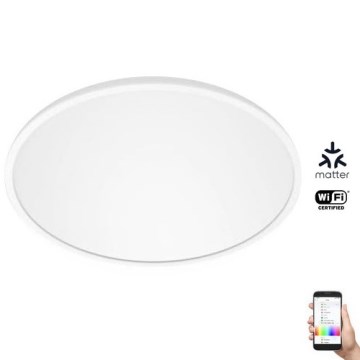 WiZ - LED RGB dimbar taklampa SUPERSLIM LED/22W/230V 2700-6500K Wi-Fi vit