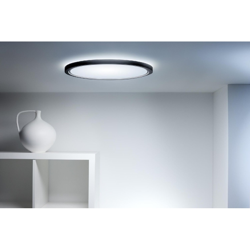 WiZ - LED RGB dimbar taklampa SUPERSLIM LED/22W/230V 2700-6500K Wi-Fi svart