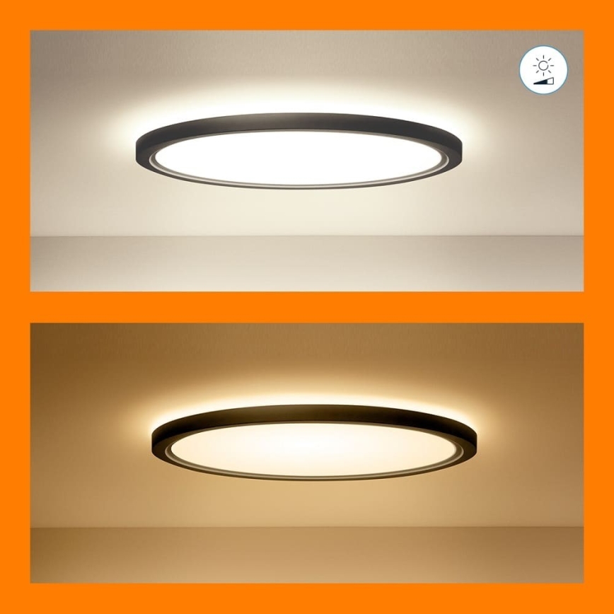 WiZ - LED RGB dimbar taklampa SUPERSLIM LED/22W/230V 2700-6500K Wi-Fi svart