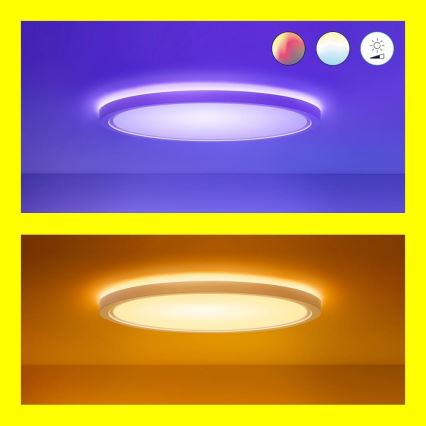 WiZ - LED RGB dimbar taklampa SUPERSLIM LED/22W/230V 2700-6500K Wi-Fi vit