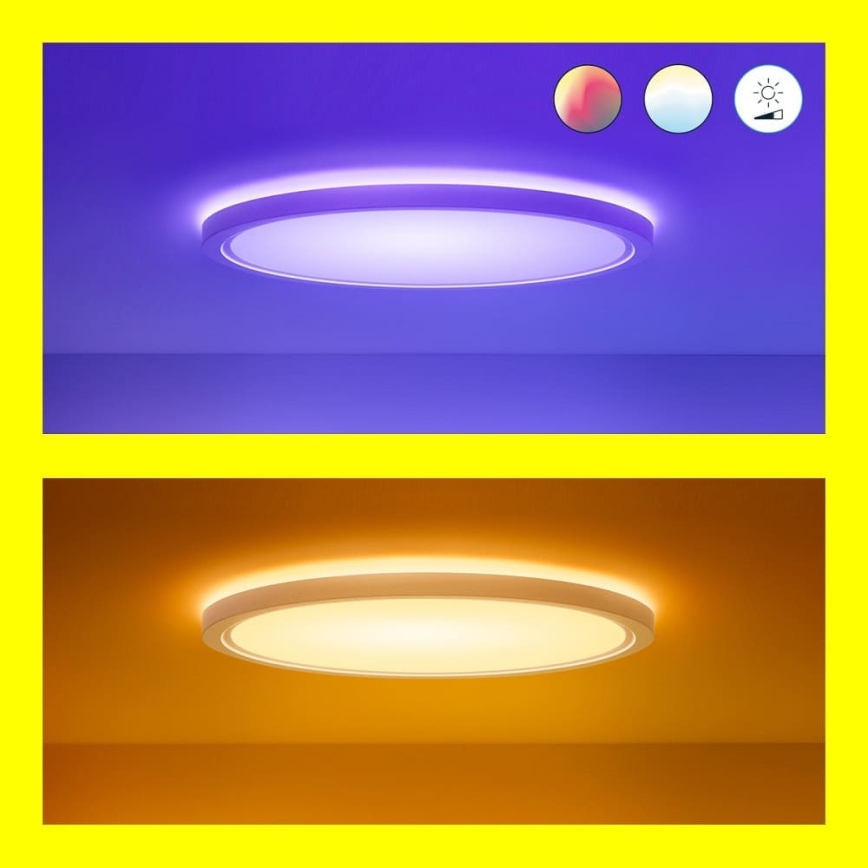 WiZ - LED RGB dimbar taklampa SUPERSLIM LED/22W/230V 2700-6500K Wi-Fi vit