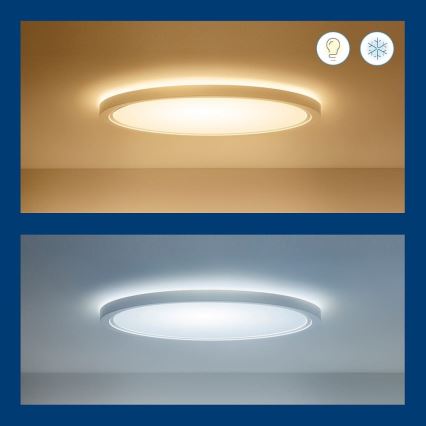 WiZ - LED RGB dimbar taklampa SUPERSLIM LED/22W/230V 2700-6500K Wi-Fi vit