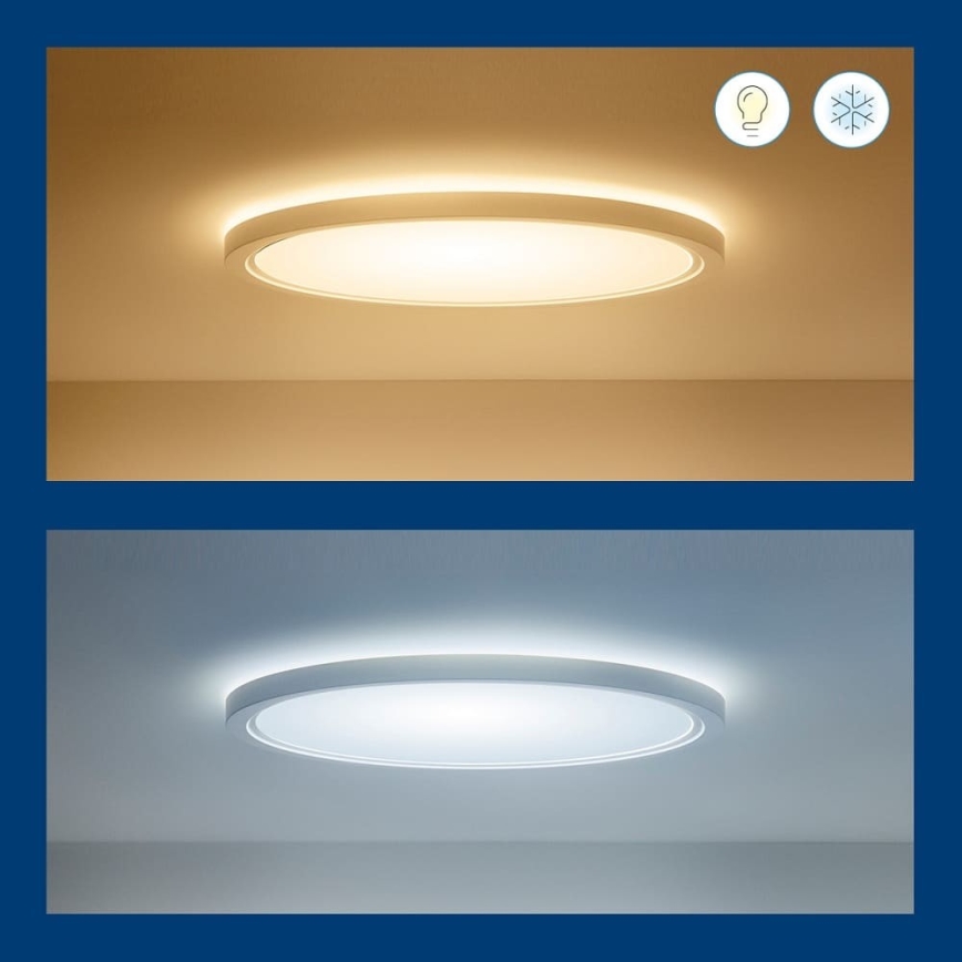 WiZ - LED RGB dimbar taklampa SUPERSLIM LED/22W/230V 2700-6500K Wi-Fi vit