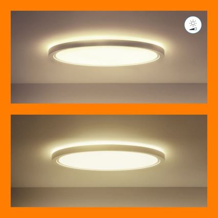 WiZ - LED RGB dimbar taklampa SUPERSLIM LED/22W/230V 2700-6500K Wi-Fi vit