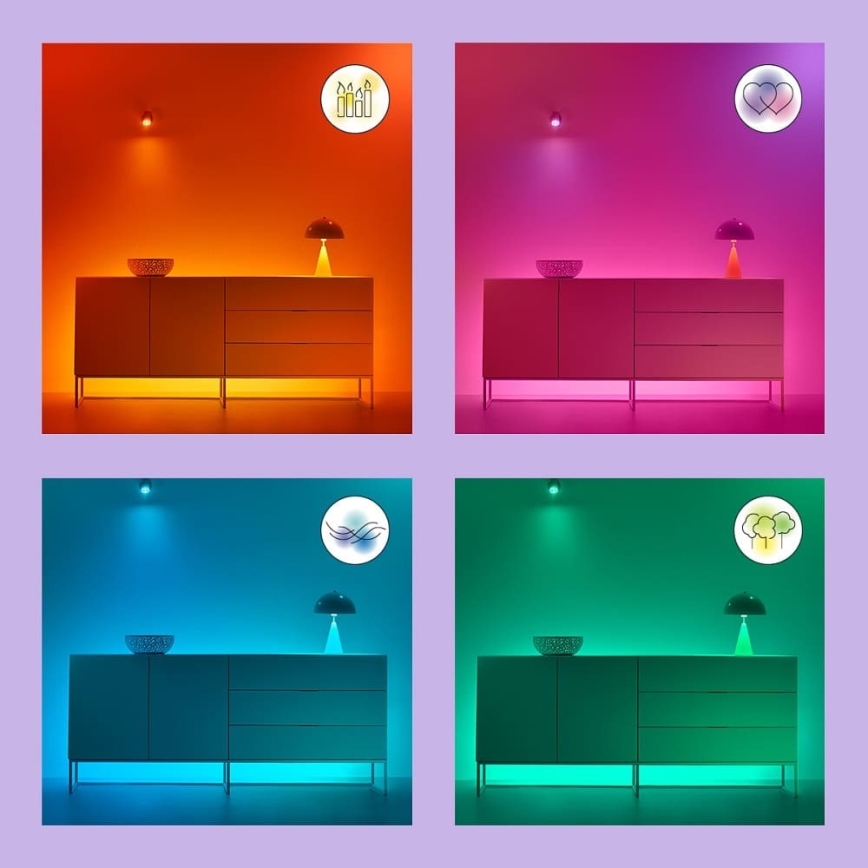 WiZ - LED RGB dimbar taklampa SUPERSLIM LED/22W/230V 2700-6500K Wi-Fi vit