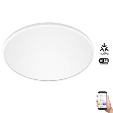 WiZ - LED RGB dimbar taklampa SUPERSLIM LED/32W/230V 2700-6500K Wi-Fi vit