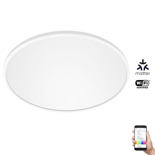 WiZ - LED RGB dimbar taklampa SUPERSLIM LED/32W/230V 2700-6500K Wi-Fi vit