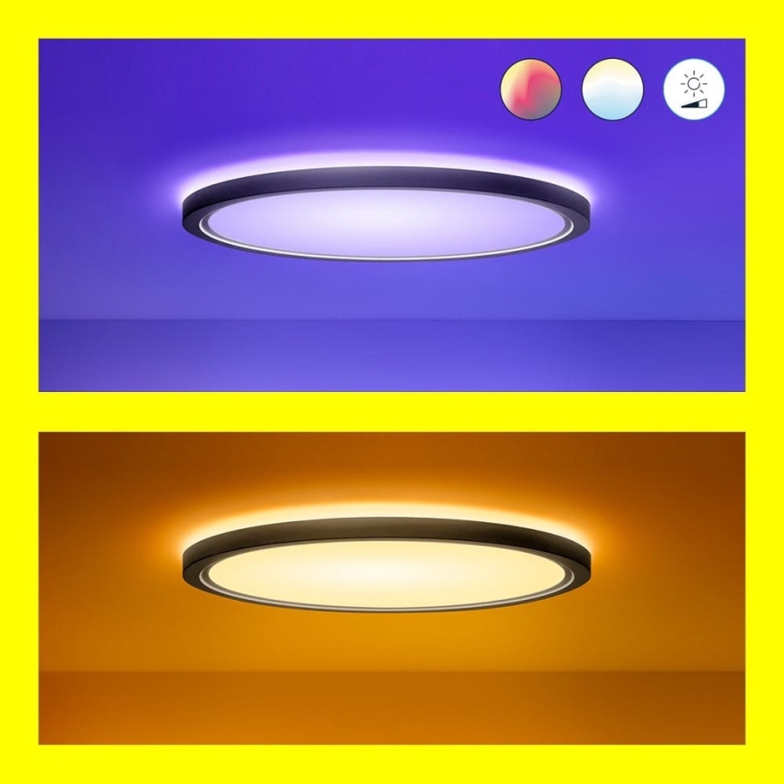 WiZ - LED RGB dimbar taklampa SUPERSLIM LED/32W/230V 2700-6500K Wi-Fi svart