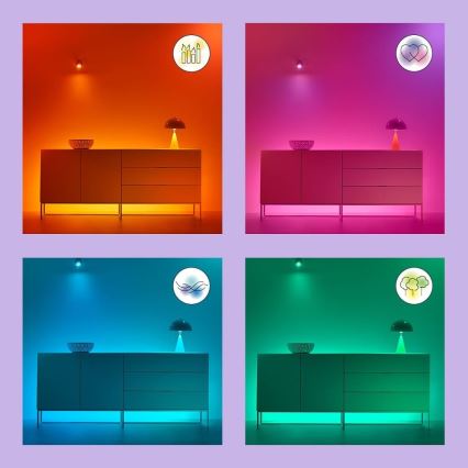 WiZ - LED RGB dimbar taklampa SUPERSLIM LED/32W/230V 2700-6500K Wi-Fi vit