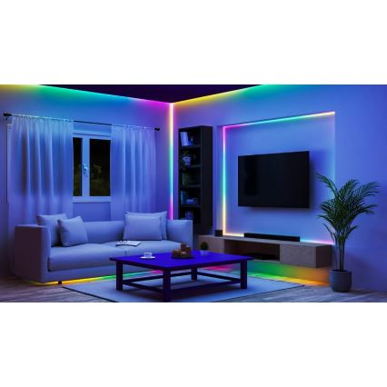 WiZ - LED RGBIC Dimbar remsa 10m LED/21W/230V 2700-6500K Wi-Fi