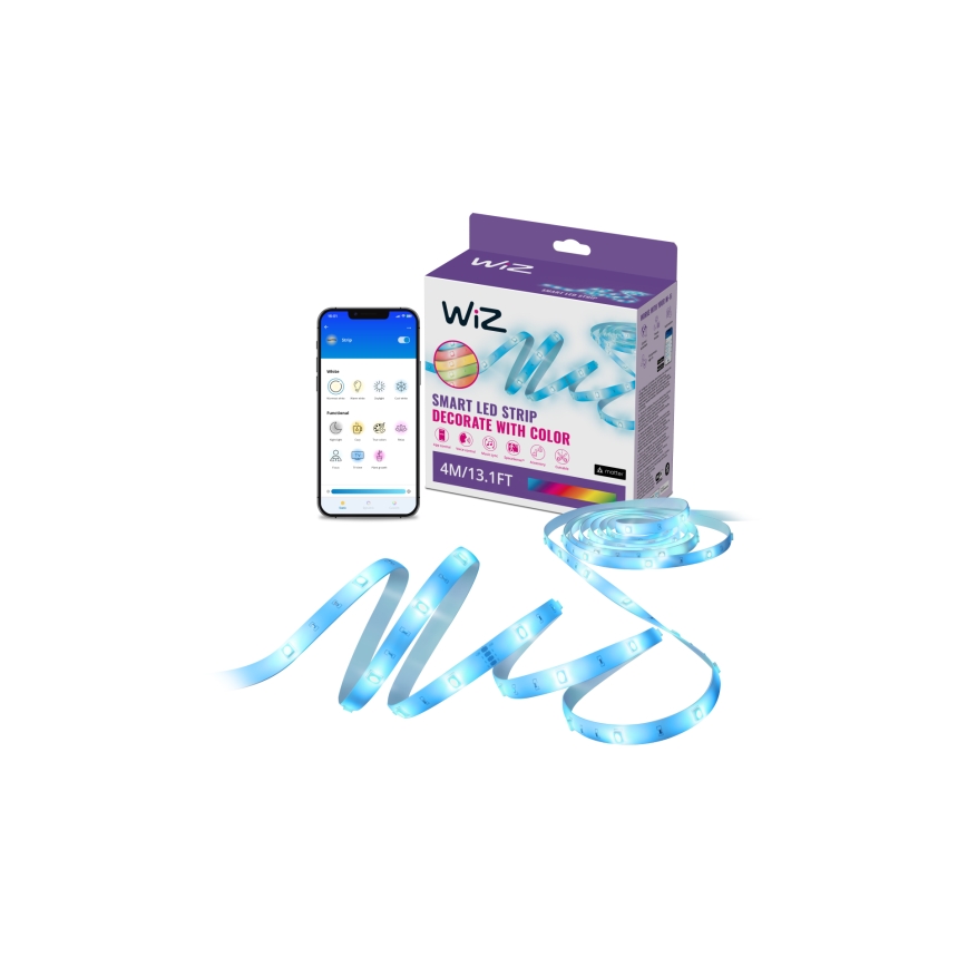 WiZ - LED RGBW dimbar remsa 4m LED/6,5/230V 2700-6500K Wi-Fi
