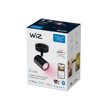 WiZ - LED RGBW Dimbar spotlight IMAGEO 1xGU10/4,9W/230V CRI 90 Wi-Fi svart