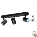 WiZ - LED RGBW Dimbar spotlight IMAGEO 3xGU10/4,9W/230V 2200-6500K Wi-Fi CRI 90 svart