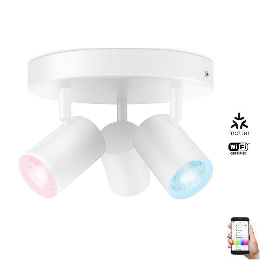 WiZ - LED RGBW Dimbar spotlight IMAGEO 3xGU10/4,9W/230V 2200-6500K Wi-Fi CRI 90 vit