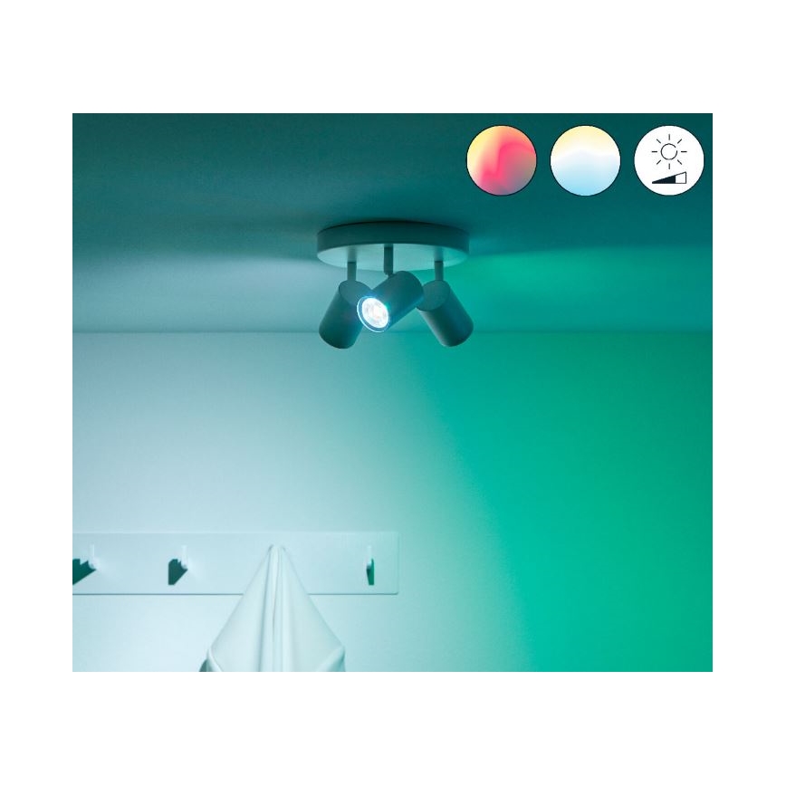 WiZ - LED RGBW Dimbar spotlight IMAGEO 3xGU10/4,9W/230V 2200-6500K Wi-Fi CRI 90 vit
