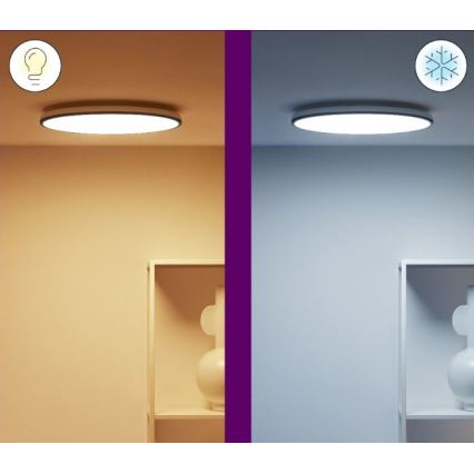 WiZ - LED RGBW Dimbar taklampa RUNE LED/21W/230V 2200-6500K Wi-Fi svart