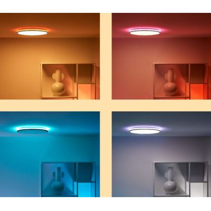 WiZ - LED RGBW Dimbar taklampa RUNE LED/21W/230V 2200-6500K Wi-Fi svart