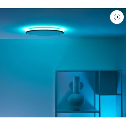 WiZ - LED RGBW Dimbar taklampa RUNE LED/21W/230V 2200-6500K Wi-Fi svart