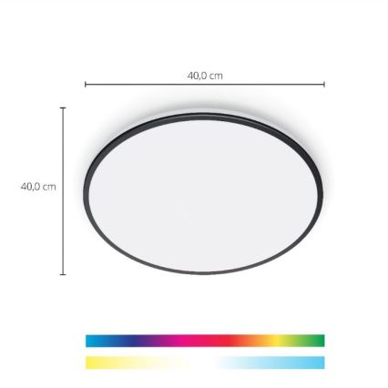 WiZ - LED RGBW Dimbar taklampa RUNE LED/21W/230V 2200-6500K Wi-Fi svart