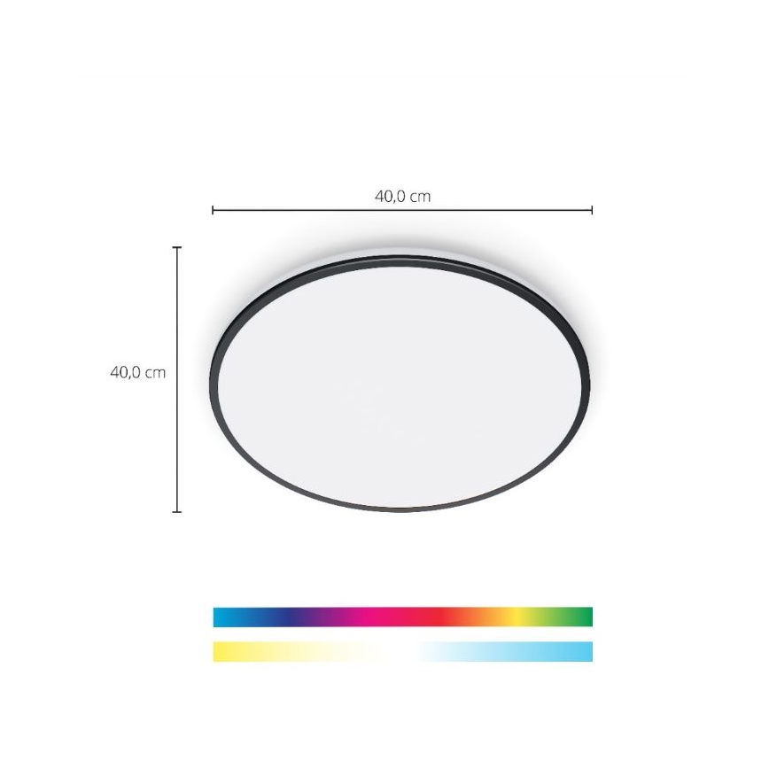 WiZ - LED RGBW Dimbar taklampa RUNE LED/21W/230V 2200-6500K Wi-Fi svart
