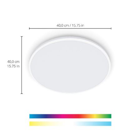 WiZ - LED RGBW Dimbar taklampa RUNE LED/21W/230V 2700-6500K Wi-Fi vit