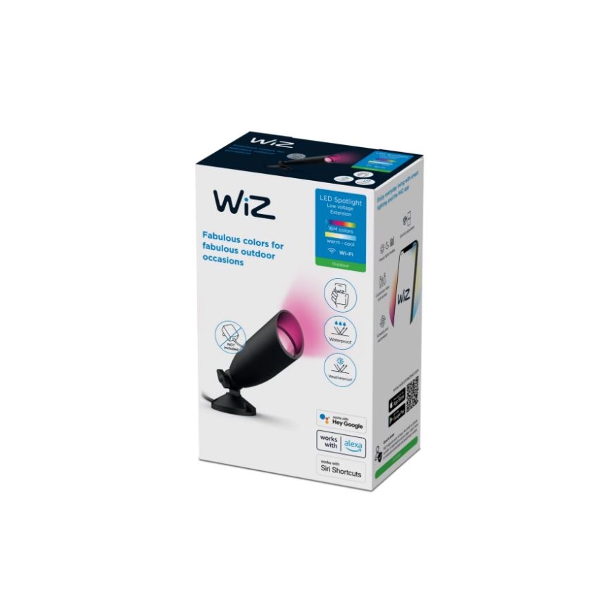 WiZ - LED RGBW Dimbar utomhusspotlight SPOT LED/4W/12V 2700K-5000K IP65 Wi-Fi