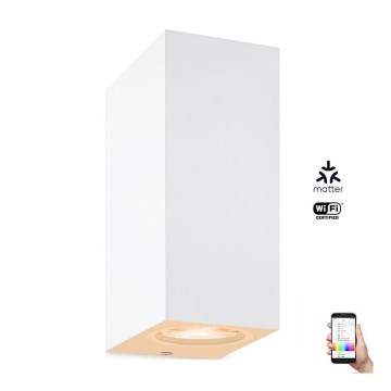 WiZ - LED RGBW Dimbar vägglampa UP&DOWN 2xGU10/4,7W/230V 2200-6500K Wi-Fi CRI 90 vit