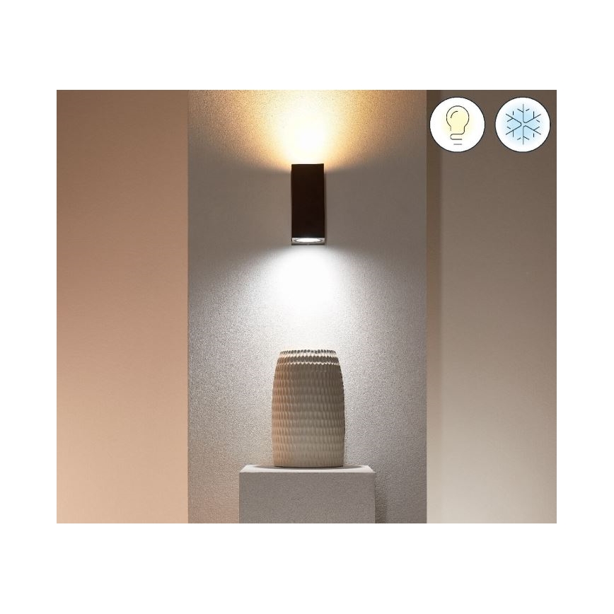 WiZ -LED RGBW Dimbar vägglampa UP&DOWN 2xGU10/4,7W/230V 2200-6500K Wi-Fi CRI 90 svart