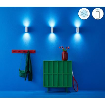 WiZ - LED RGBW Dimbar vägglampa UP&DOWN 2xGU10/4,7W/230V 2200-6500K Wi-Fi CRI 90 vit