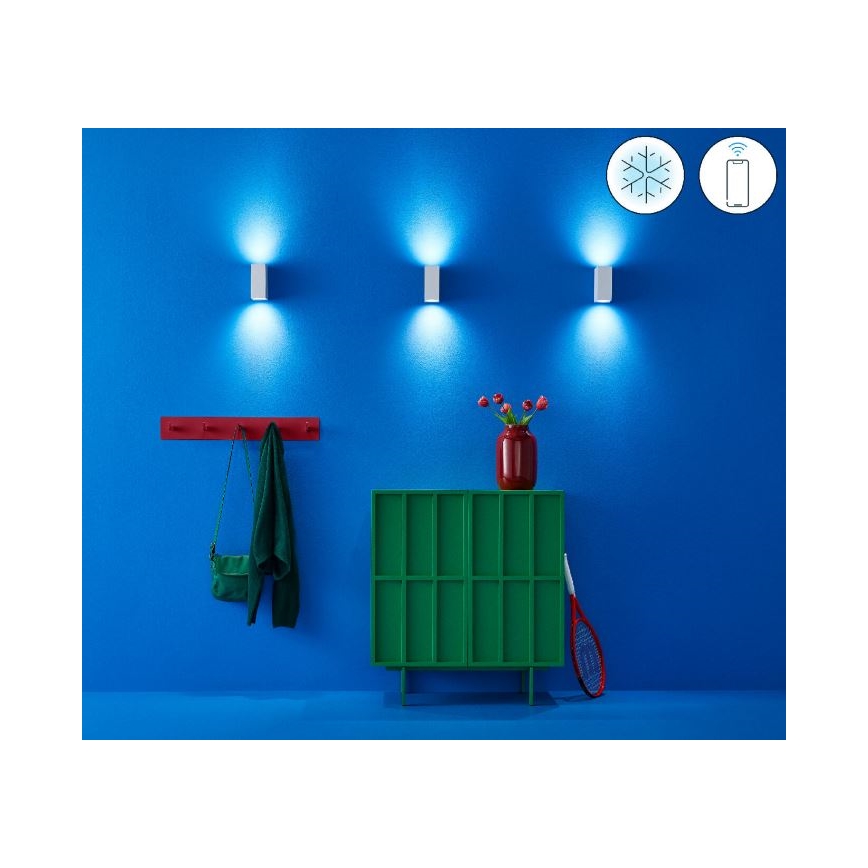 WiZ - LED RGBW Dimbar vägglampa UP&DOWN 2xGU10/4,7W/230V 2200-6500K Wi-Fi CRI 90 vit
