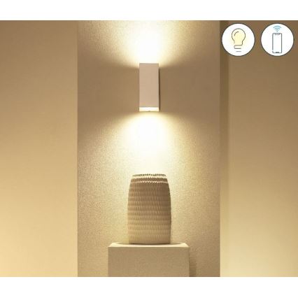 WiZ - LED RGBW Dimbar vägglampa UP&DOWN 2xGU10/4,7W/230V 2200-6500K Wi-Fi CRI 90 vit