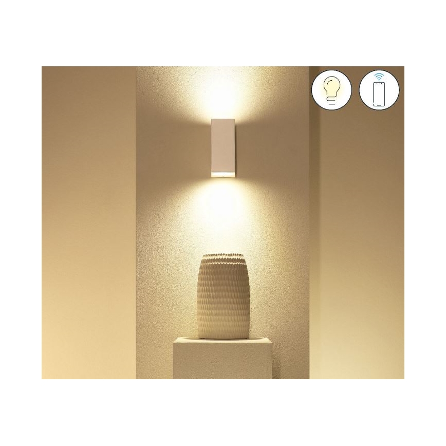 WiZ - LED RGBW Dimbar vägglampa UP&DOWN 2xGU10/4,7W/230V 2200-6500K Wi-Fi CRI 90 vit