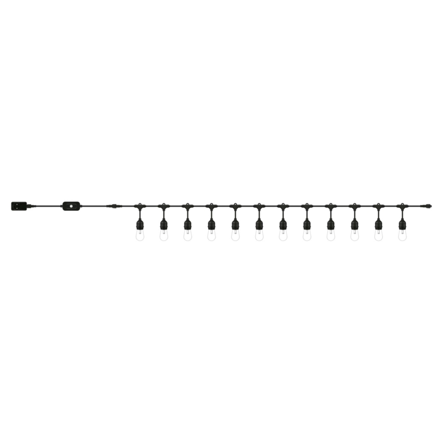 WiZ - LED RGBW Ljusreglerad outdoor chain 12xLED 14,4m IP65 2700-5000K Wi-Fi